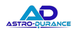 Astro-Durance logo features blue initials AD, symbolizing modernity and reliability in technology.