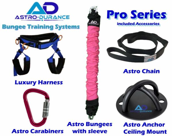 Astro-Durance Pro Series Bungee Training Systems for resistance training and rehabilitation exercises.